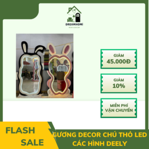 Gương Decor Chú Thỏ Led Các Hình DeeLy Home