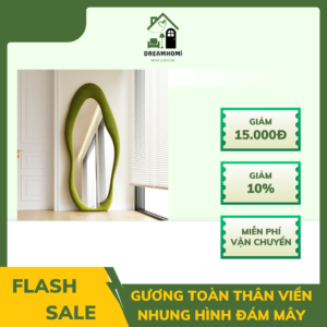 Gương Toàn Thân Viền Nhung Hình Đám Mây