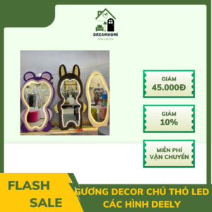 Gương Decor Chú Thỏ Led Các Hình DeeLy Home Trang Trí Phòng Khách,Phòng Ngủ,Cửa Hàng